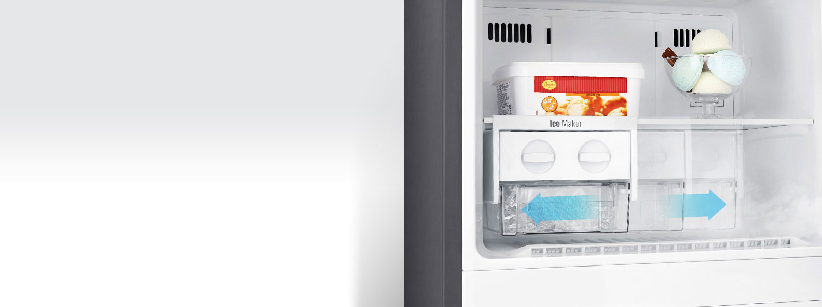 Tủ lạnh LG inverter GN-L225S - khi lanh da chieu