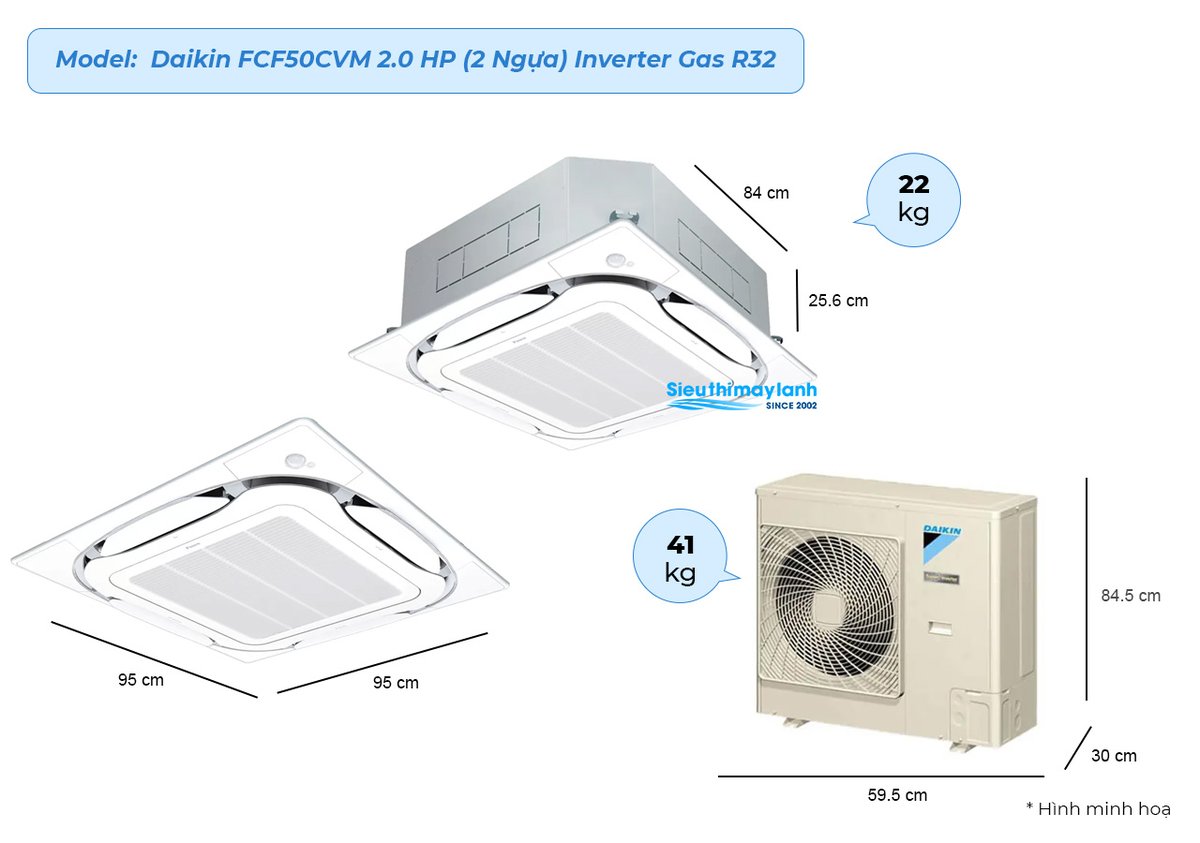 Máy lạnh âm trần Daikin FCF50CVM 2.0 HP - tính năng nổi bật