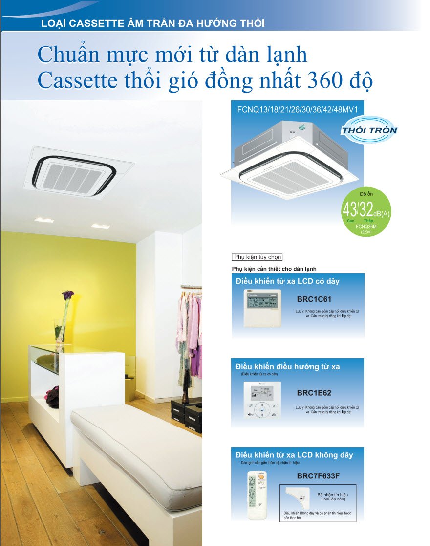 Máy lạnh âm trần Daikin FCNQ13MV1 1.5 HP - tính năng nổi bật