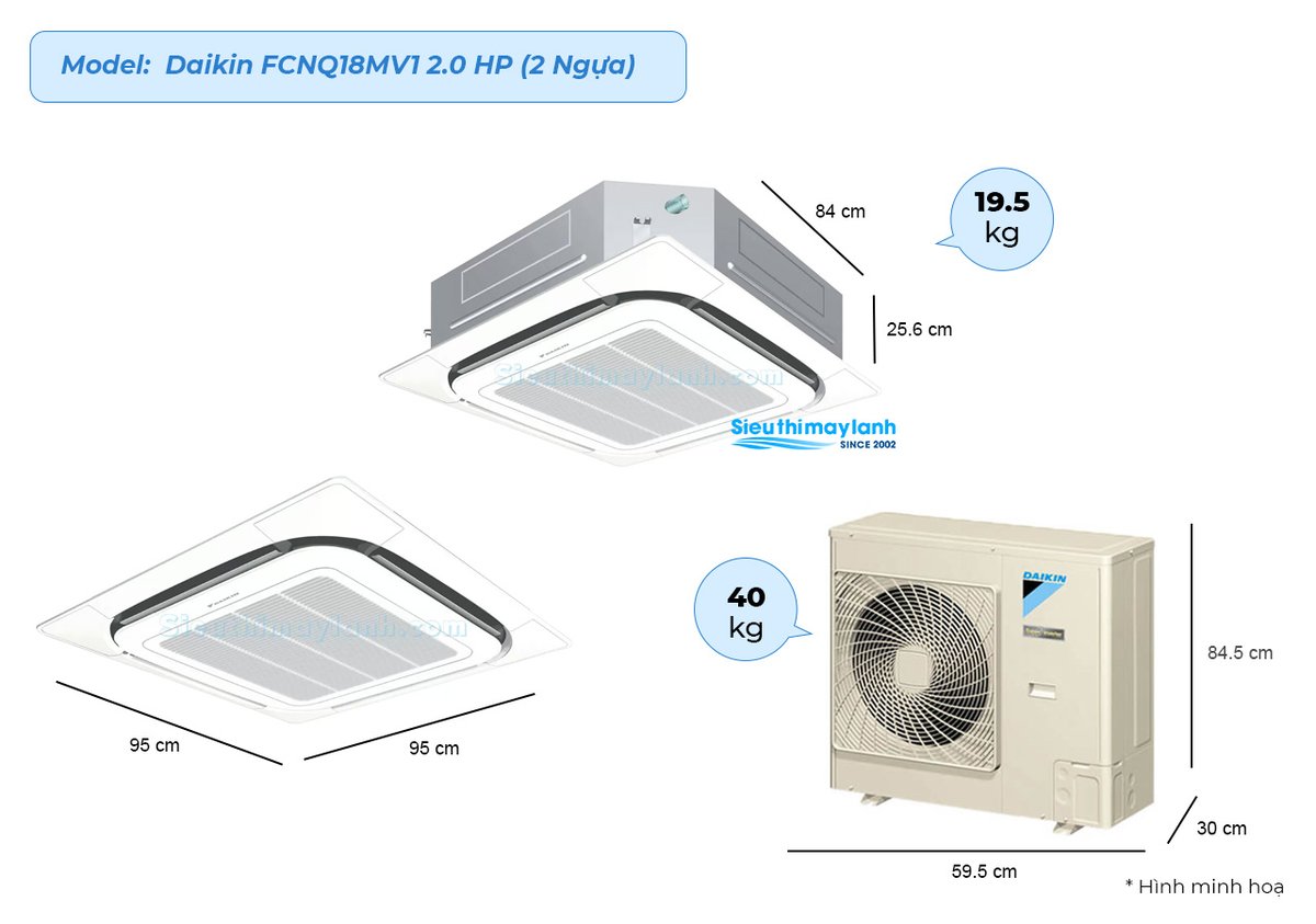 Máy lạnh âm trần Daikin FCNQ18MV1 2.0 HP - tính năng nổi bật