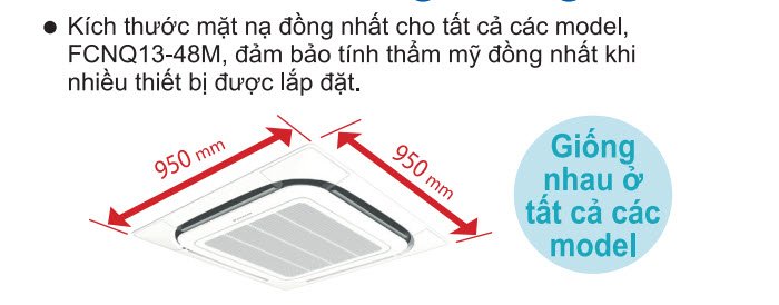 Máy lạnh âm trần Daikin FCNQ18MV1 2.0 HP - tính năng nổi bật