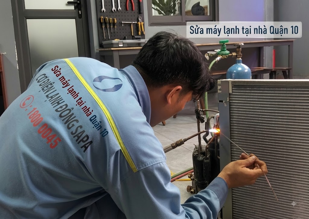 Thợ sửa máy lạnh tại nhà Quận 10 chuyên nghiệp của Điện máy Đông Sapa