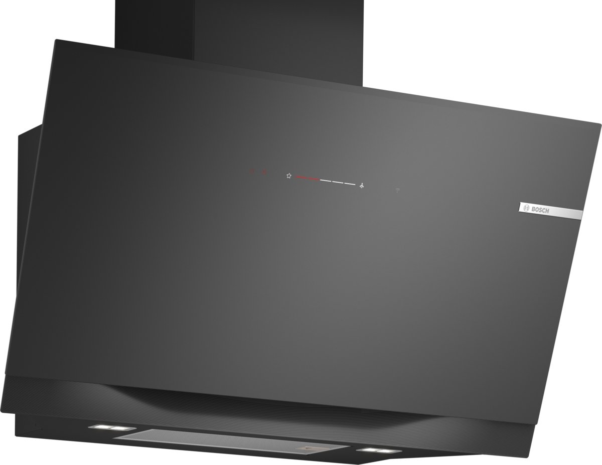 Máy hút mùi Bosch Serie 8 DWK91LT60 áp tường kính đen 90 cm