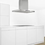 Máy hút mùi đảo Bosch DIB97IM50 treo trần phía trên bàn đảo có bếp từ